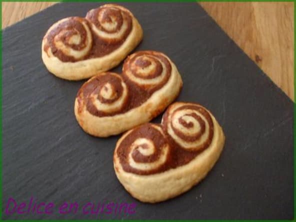 Palmiers sablés aux chocolat