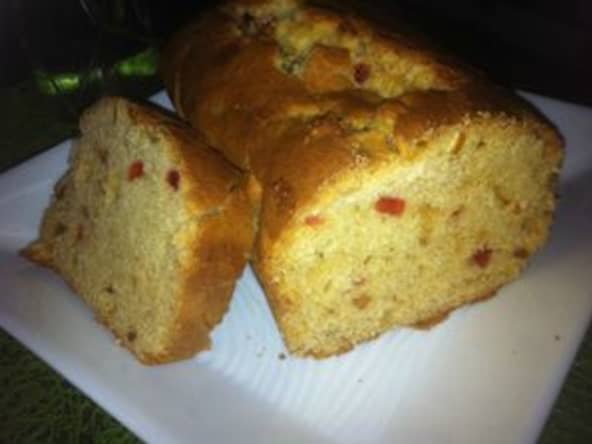 Cake aux fruit confits miel et vanille
