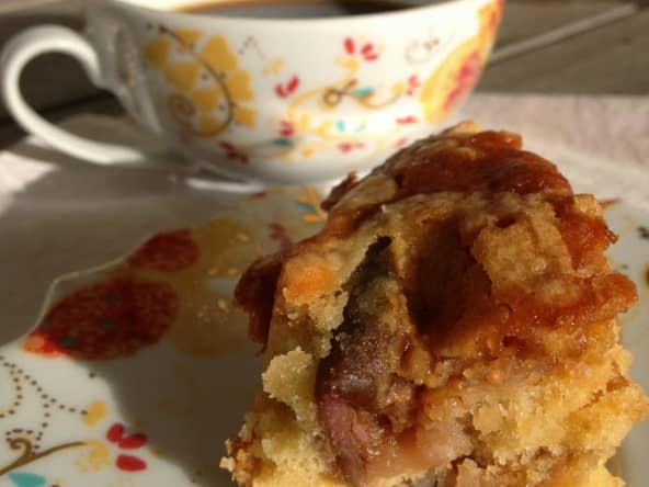 Le blondie gourmand aux figues et caramel au beurre salé