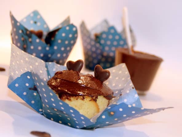 Muffins au yaourt et pâte à tartiner maison