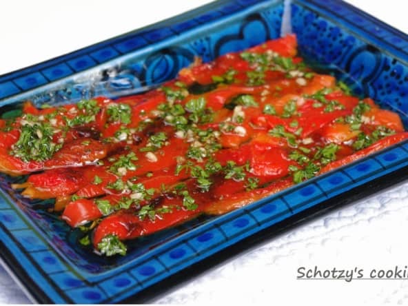 Poivrons grillés et anchois