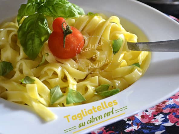 Tagliatelles fraîches au mascarpone et citron vert