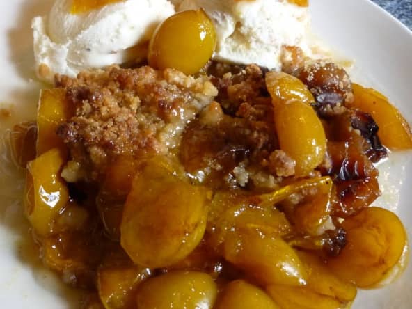 Crumble aux mirabelles