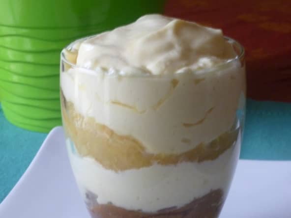 Verrine pommes caramel speculoos