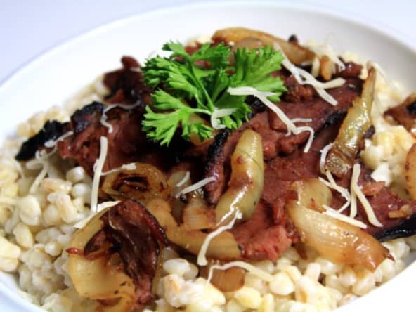 blé gourmand au canard fumé