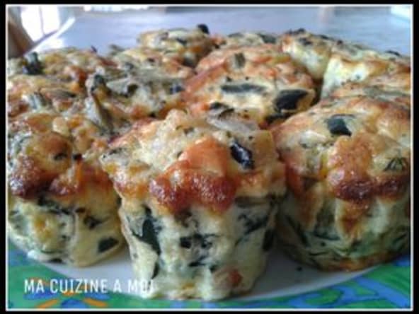 Flans de légumes aux épinards, haricots verts et carottes