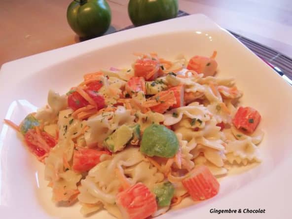 Salade de pâtes au surimi
