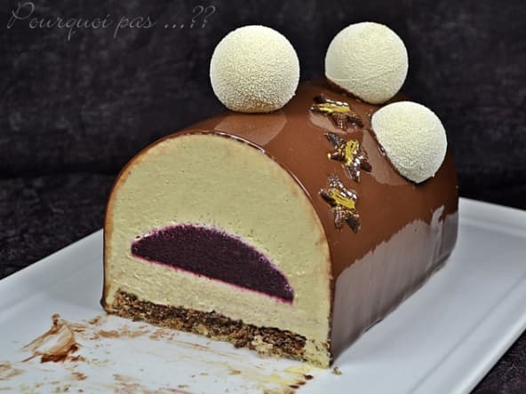 Buche fève Tonka Cassis Chocolat