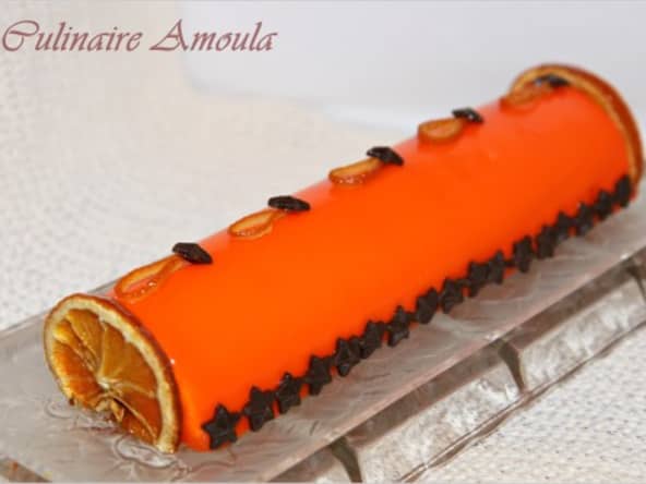 Bûche de Noël à l'orange et aux truffes