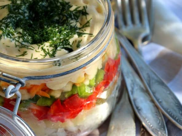 Salade dans le bocal