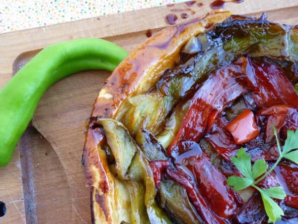 Tatin de poivrons à la mélasse de grenade
