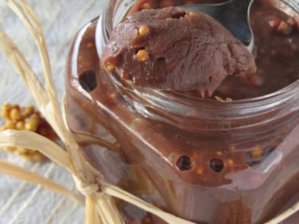 Pâte à tartiner maison au chocolat et quinoa soufflé caramélisé