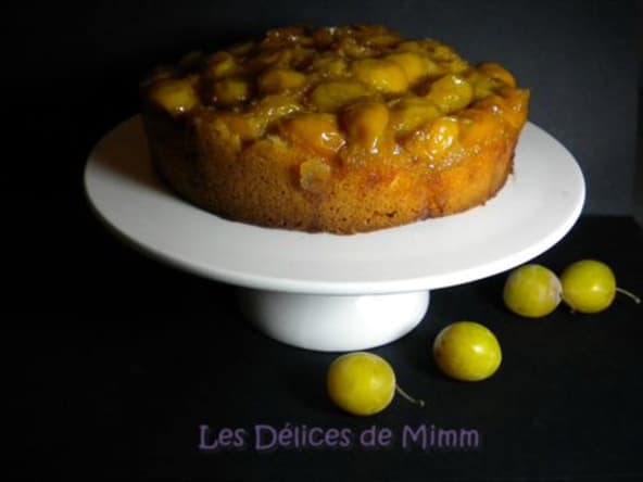 Gâteau mirabelles et caramel