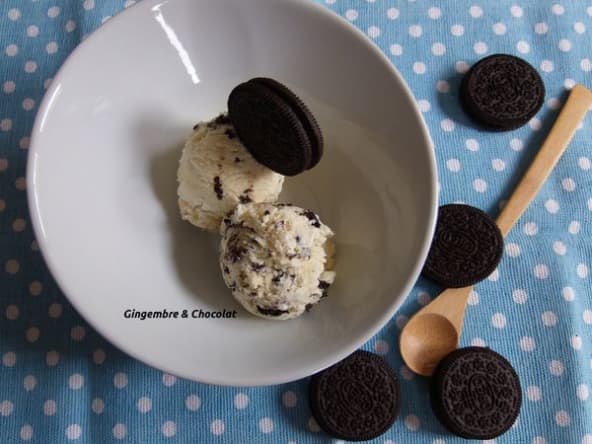 Crème glacée aux oréos