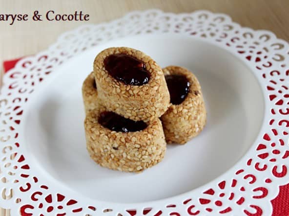 Petits Gâteaux Sésame et Confiture