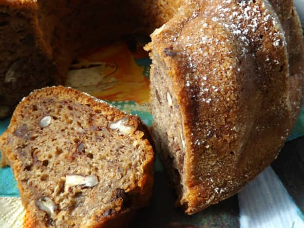 Gâteau banane noix de pécan et pépites de chocolat