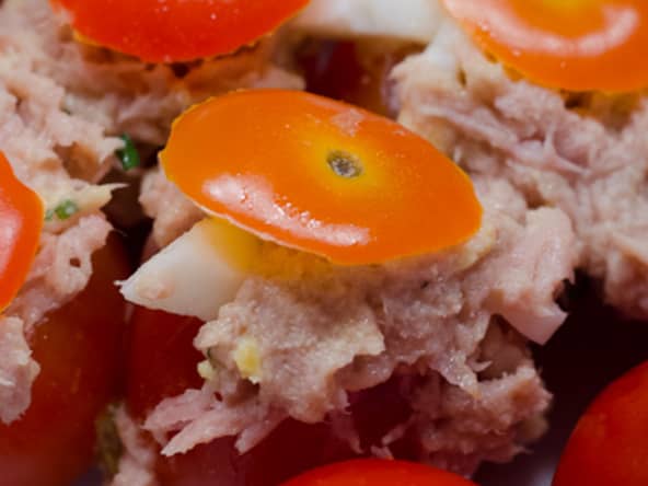 Tomates cerises farcies au thon