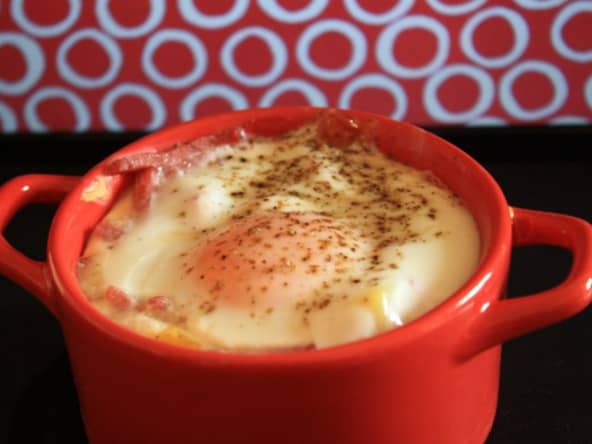 Oeuf cocotte à la cancoillotte