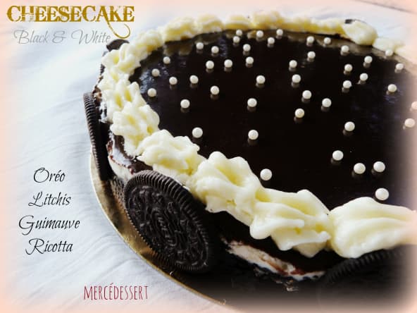 Cheesecake black and white aux biscuits oréo