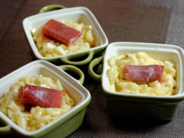 Risotto de coquillettes, pommes et camembert