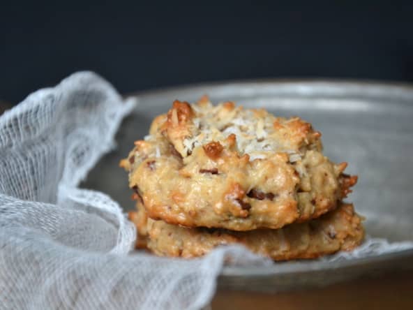 Biscuits fondants noix de coco - chocolat noir