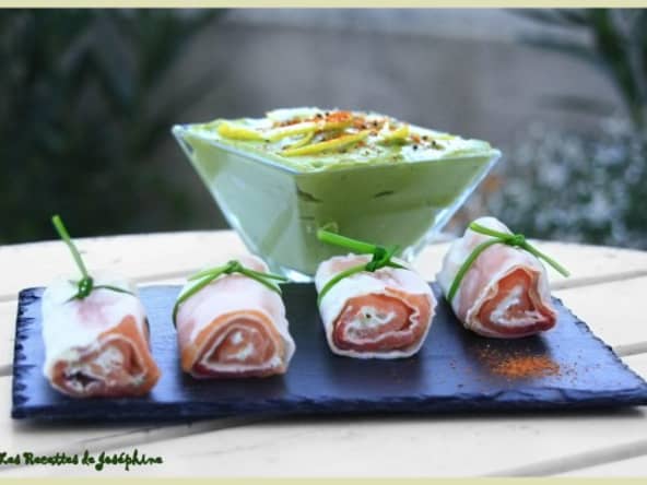 Roulés de saumon fumé