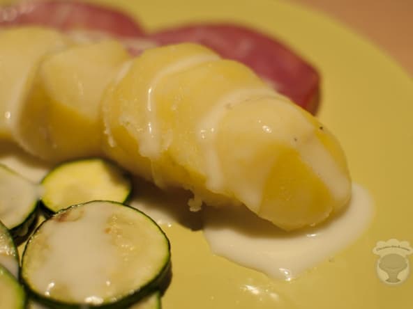 Raclette allégée à la cancoillotte