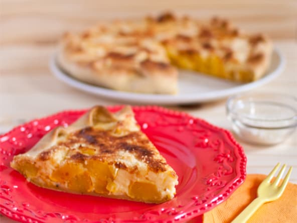 Patidou en quiche gratinée au parmesan