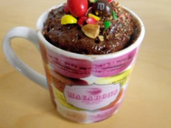 Mug cake diabolique M&M's et Nutella