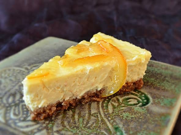 Cheesecake bergamote et amaretti aux bergamotes mi-confites, un régal !