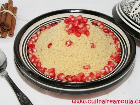 Couscous aux grenades, amandes et miel