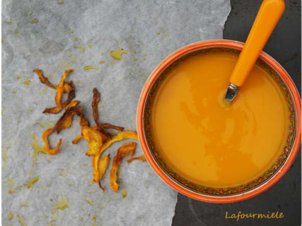 Velouté de potimarron et ses chips