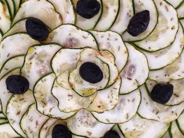 La tarte à la courgette, pâte brisée au thym