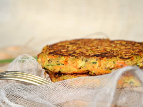 Galettes végétales de légumes aux flocons d'avoine