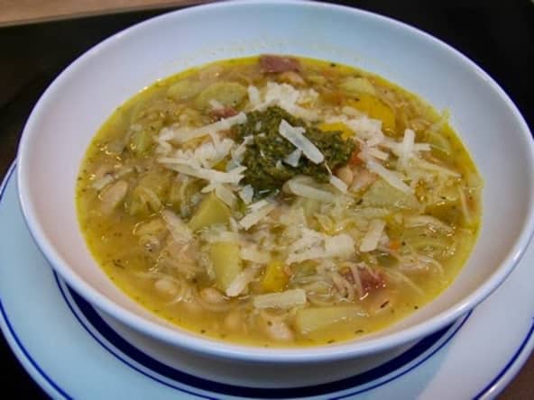 Minestrone au pesto crémeux