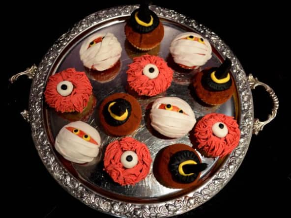 Cupcakes d’Halloween aux pépites de chocolat