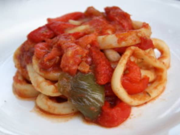 Anneaux d'encornets à la méridionale