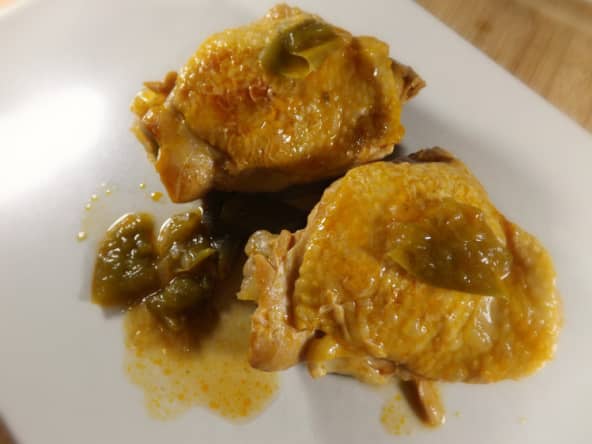 Poulet poivron et huile au citron
