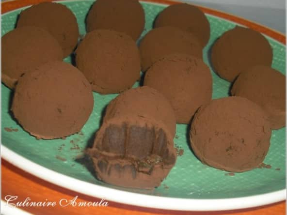 Truffes au chocolat et orange confite