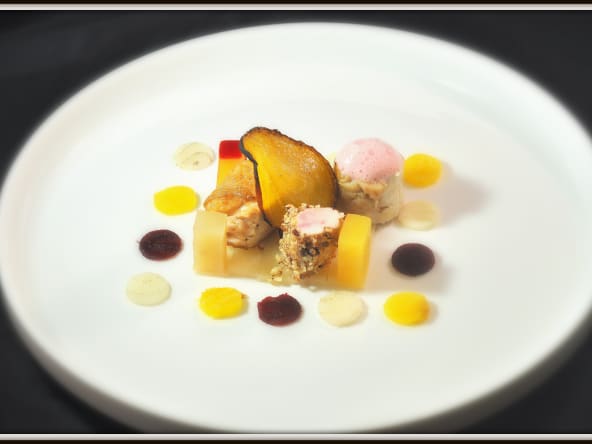 Poulet noir de Bourgogne, variations de betteraves