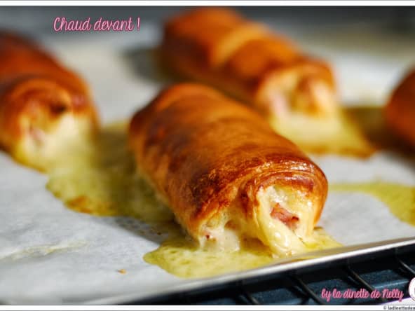 Pains au chocolat mais jambon - fromage