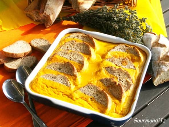 Bread pudding de potimarron épicé