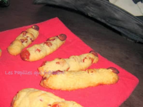 Sables aux cerises séchées façon doigts de sorcière pour Halloween