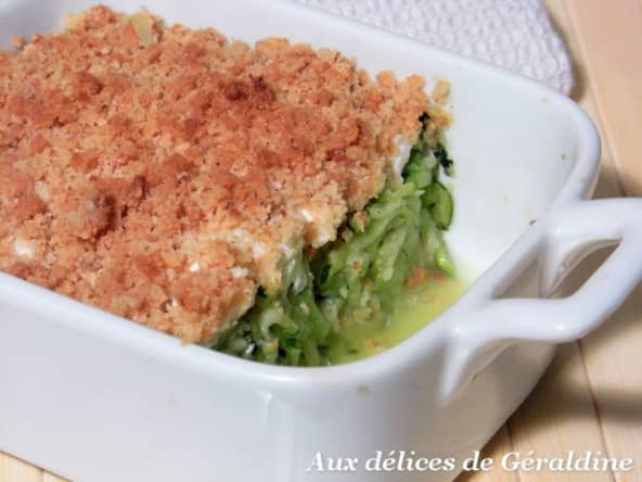 Crumble de courgettes au chèvre frais