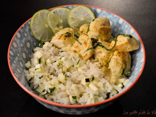 Poulet au curry et lait de Coco en 20min