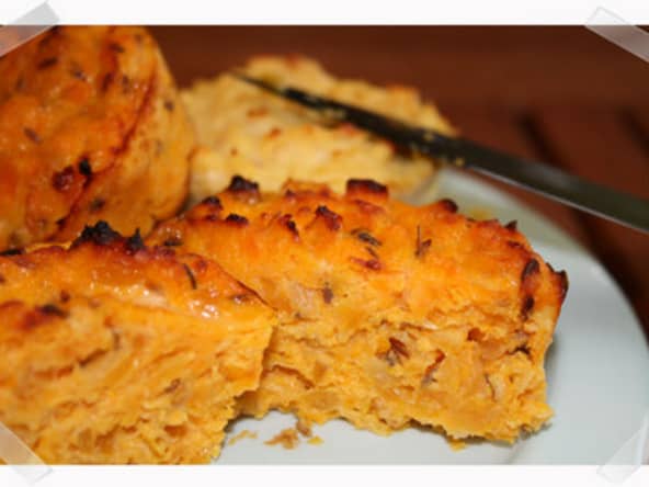 Mini-flans de carottes et abricots au cumin