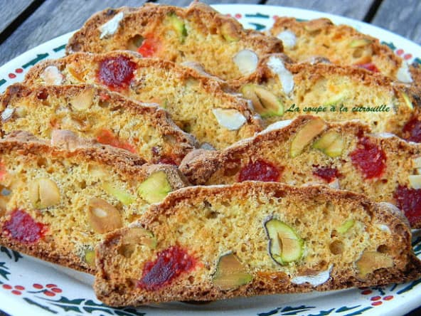 Biscotti aux fraises et abricots secs