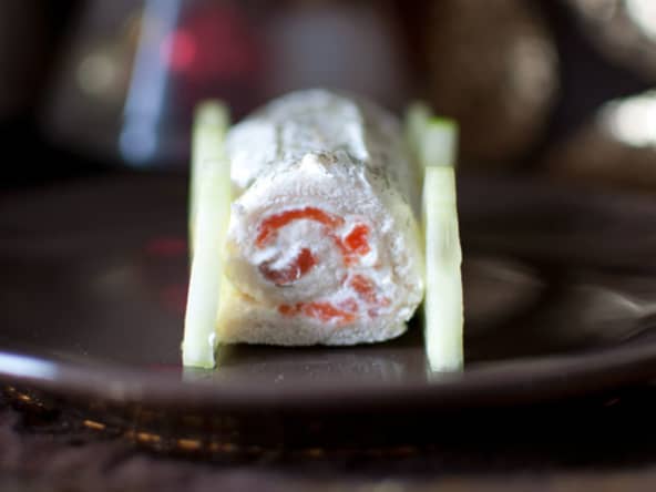 Bûche salée au saumon et fromage frais