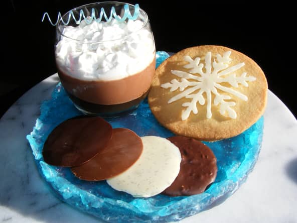 Blizzard aux saveurs épicées et chocolatées, gelée de café