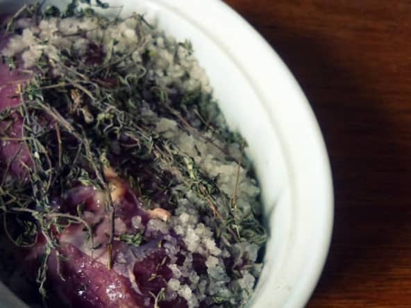 Magret de canard séché sous sel au thym et à l'Armagnac